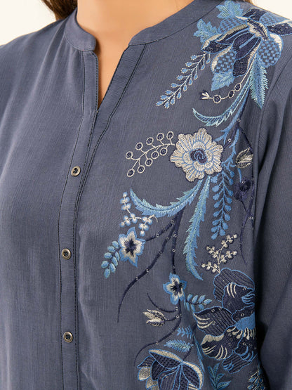 2 Piece Khaddar Suit-Embroidered (Pret)