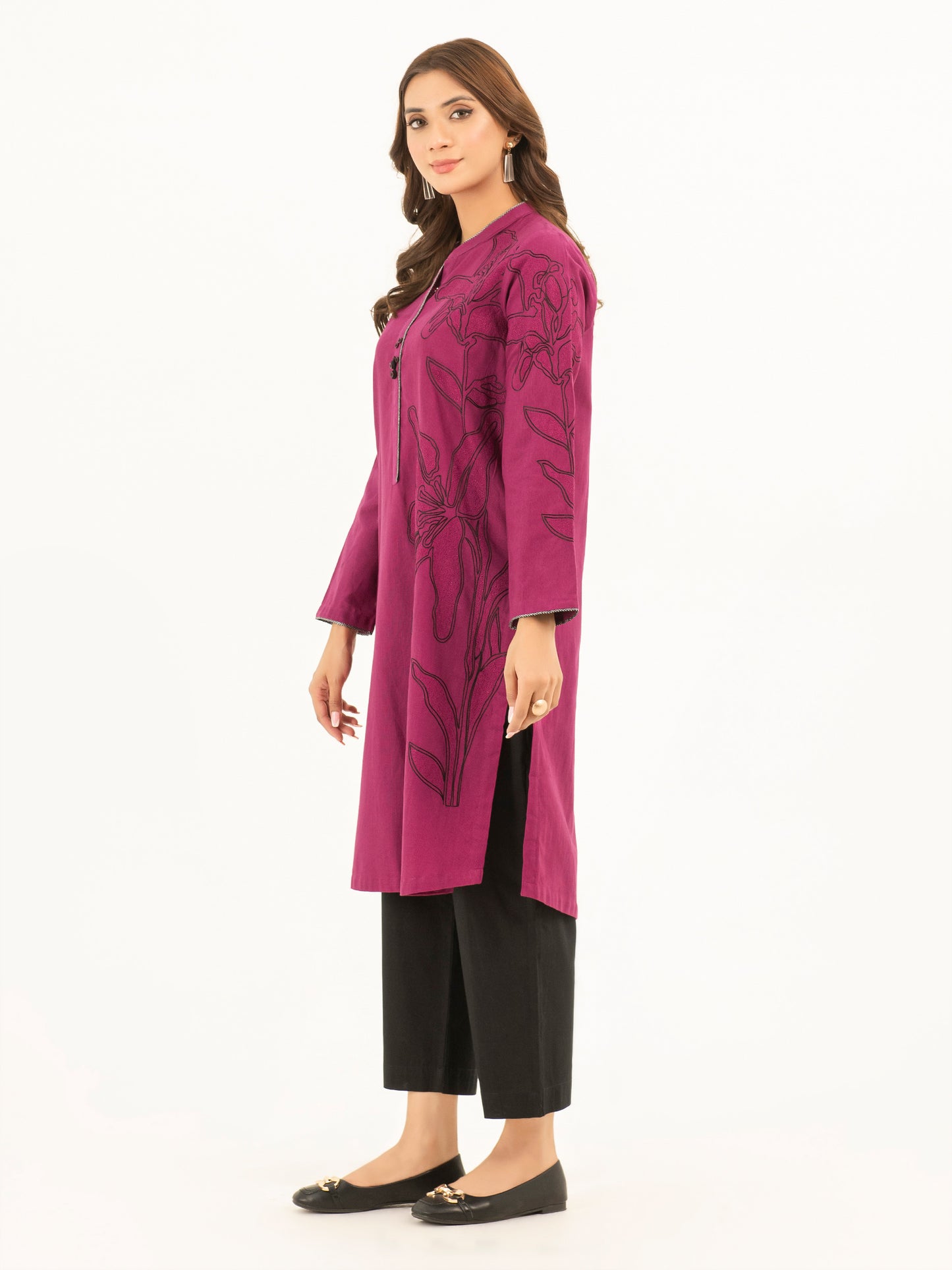 Khaddar Shirt-Embroidered (Pret)