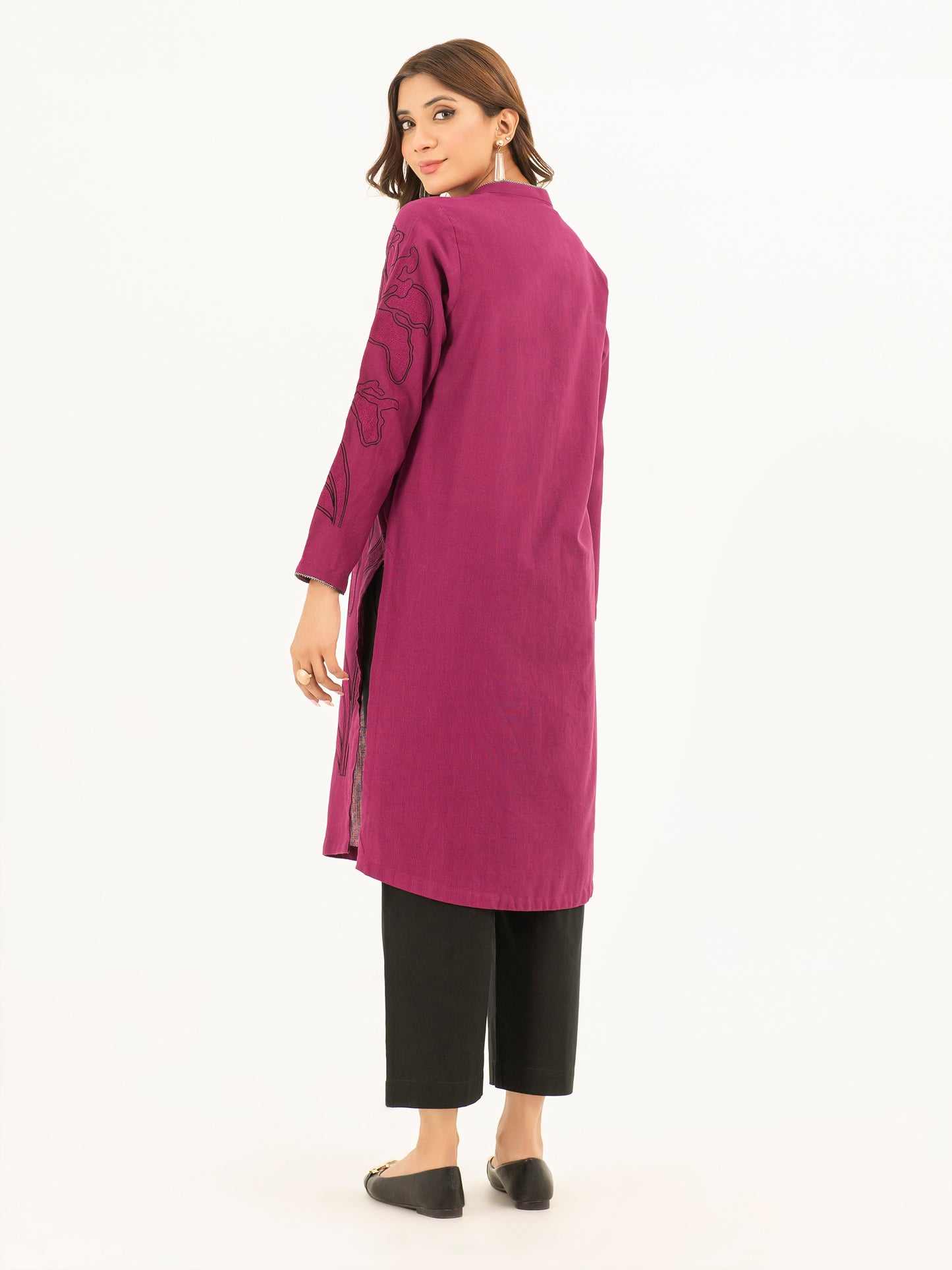 Khaddar Shirt-Embroidered (Pret)