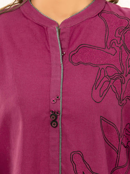 Khaddar Shirt-Embroidered (Pret)